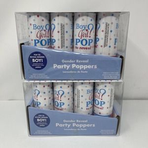2 Boxes BOY! gender reveal confetti canon 12x2 Pcs - Poppers Pop To Reveal NEW